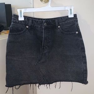 Black Denim Skirt